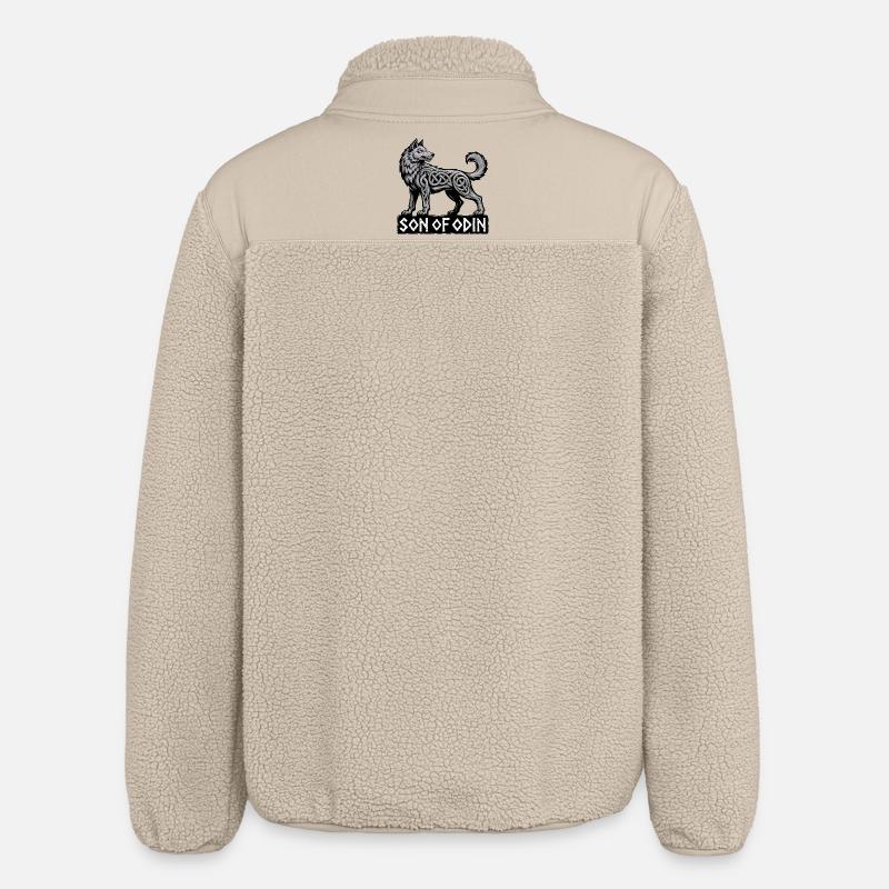 Fils d’Odin Wolf - Veste sherpa unisexe coupe décontractée Stanley/Stella - beige