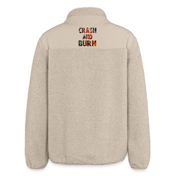 Crash And Burn - Relaxed Fit Unisex Sherpa Jacket by Stanley/Stella - beige - Back