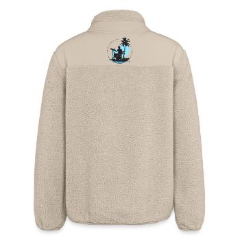 Drummer Drawing - Relaxed Fit Unisex Sherpa Jacket by Stanley/Stella - beige - Back