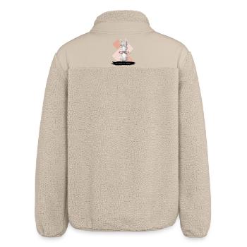 JvG Esel "Du bist fia mi eselziell" - Relaxed Fit Unisex Sherpajacke von Stanley/Stella - Beige - Hinten
