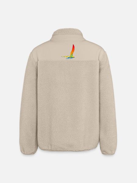 Der Vogel und das Segelboot - Relaxed Fit Unisex Sherpajacke von Stanley/Stella - Beige