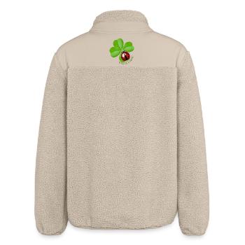 Good Luck Clover with Ladybug | Lucky Charm Art - Relaxed Fit Unisex Sherpajacke von Stanley/Stella - Beige - Hinten