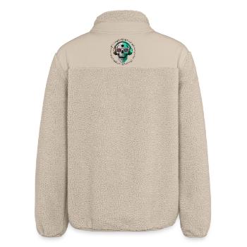 Schädel mit Kopfhörer- und Sonnenbrillen-T-Shirt-Design - Relaxed Fit Unisex Sherpajacke von Stanley/Stella - Beige - Hinten