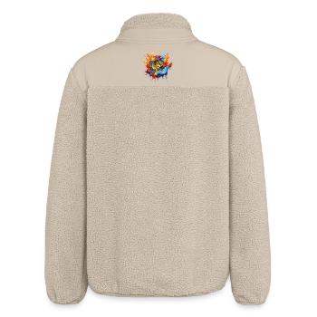 Bitcoin color Splash - Relaxed Fit Unisex Sherpajacke von Stanley/Stella - Beige - Hinten