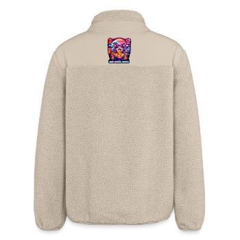 Ramen Neon Katze Kanagawa Retro - Relaxed Fit Unisex Sherpajacke von Stanley/Stella - Beige - Hinten