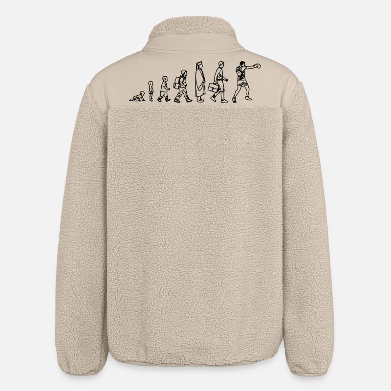 Évolution de la boxe - Veste sherpa unisexe coupe décontractée Stanley/Stella - beige