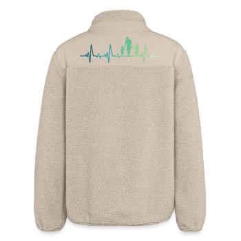 Father and daughter - father and son, dad, son and daughter - Relaxed Fit Unisex Sherpa Jacket by Stanley/Stella - beige - Back