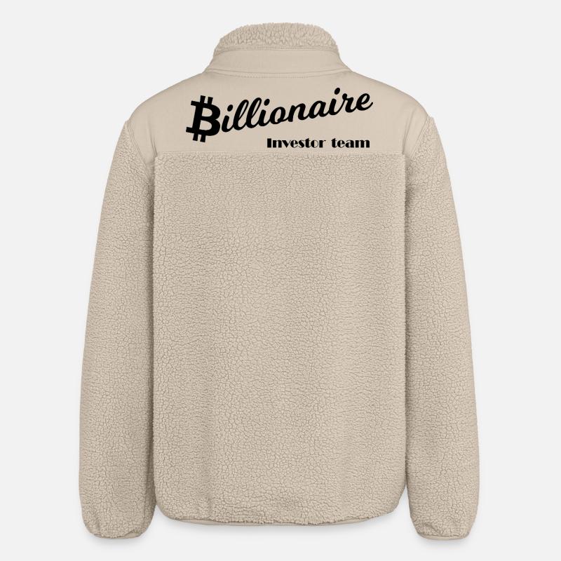 Bitcoin Silhouette Noir - Veste sherpa unisexe coupe décontractée Stanley/Stella - beige
