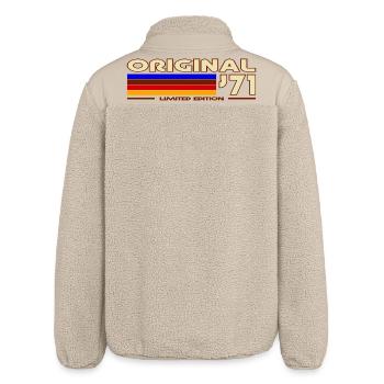 Originales 71 Rainbow Retro-Abzeichen - Relaxed Fit Unisex Sherpajacke von Stanley/Stella - Beige - Hinten