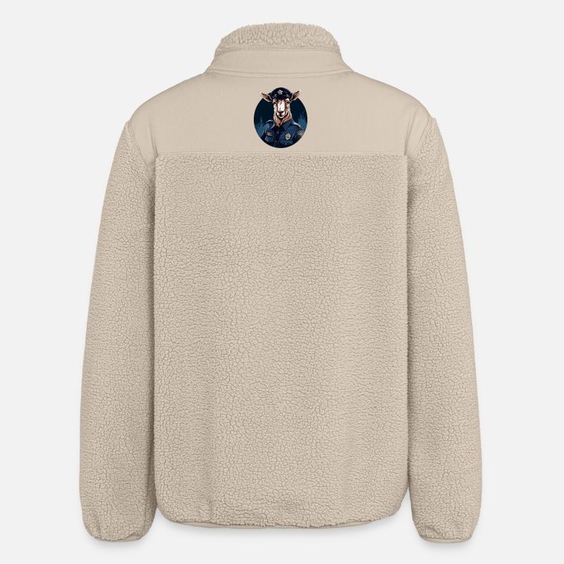 Ziegen Polizei - Relaxed Fit Unisex Sherpajacke von Stanley/Stella - Beige