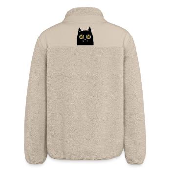 Kryptische Katze Digitale Illustration - Relaxed Fit Unisex Sherpajacke von Stanley/Stella - Beige - Hinten