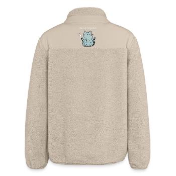 6-7 Internet Meme 6 7 Snack Katze - Relaxed Fit Unisex Sherpajacke von Stanley/Stella - Beige - Hinten