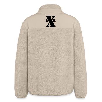 Axel – First Name Design | Minimal Typography - Relaxed Fit Unisex Sherpajacke von Stanley/Stella - Beige - Hinten