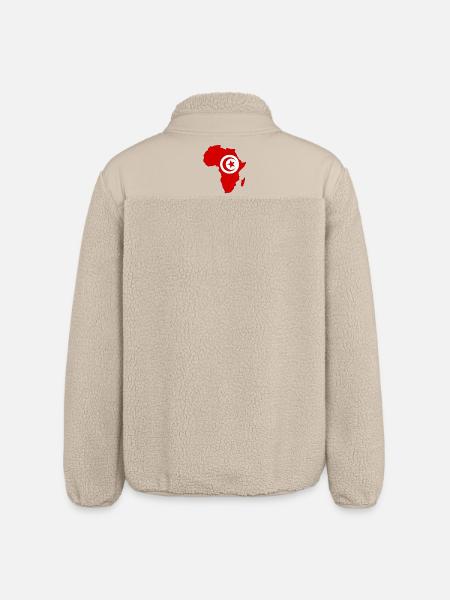 Tunisia Flag Africa - Relaxed Fit Unisex Sherpa Jacket by Stanley/Stella - beige