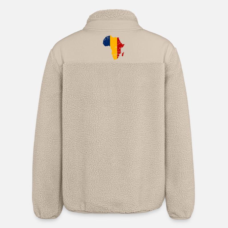 Tschad_Flagge_Afrika_used - Relaxed Fit Unisex Sherpa Jacket by Stanley/Stella - beige