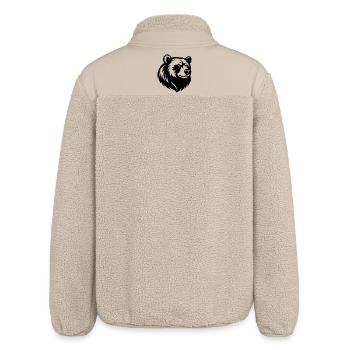 Angry Bear Head - Relaxed Fit Unisex Sherpajacke von Stanley/Stella - Beige - Hinten