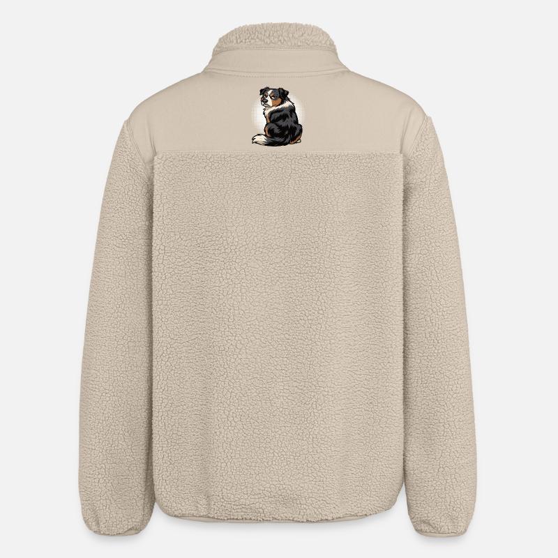 Australian Shepherd Aussie Aussiebesitzer Aussies - Relaxed Fit Unisex Sherpajacke von Stanley/Stella - Beige