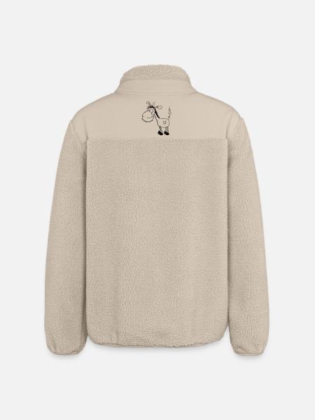 Esel - Langohresel - Eselchen - Relaxed Fit Unisex Sherpajacke von Stanley/Stella - Beige