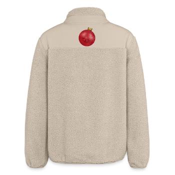 Cadeau de ventre de bébé enceinte boule de Noël - Veste sherpa unisexe coupe décontractée Stanley/Stella - beige - Dos