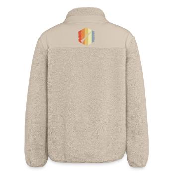 Vintage Klarinette Zeichnung - Relaxed Fit Unisex Sherpajacke von Stanley/Stella - Beige - Hinten