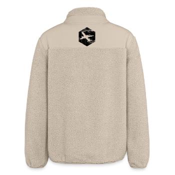 Croquis d’avion à réaction - Veste sherpa unisexe coupe décontractée Stanley/Stella - beige - Dos