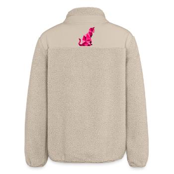 chat_lowpoly_Magenta - Relaxed Fit Unisex Sherpajacke von Stanley/Stella - Beige - Hinten