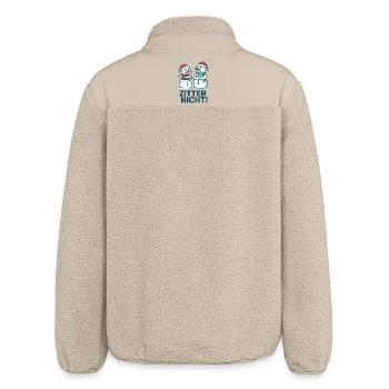 Trembling : un mème pas drôle comme motif de Noël - Veste sherpa unisexe coupe décontractée Stanley/Stella - beige - Dos