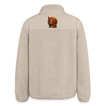 Écureuil-renard amoureux des animaux rétro - Veste sherpa unisexe coupe décontractée Stanley/Stella - beige - Dos