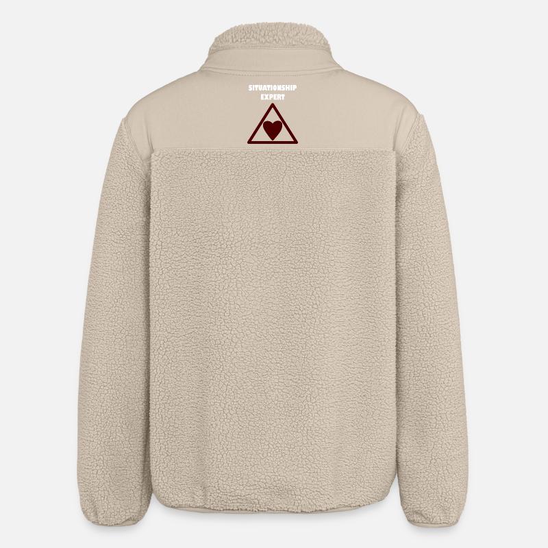 Relationship expert in the triangle - Relaxed Fit Unisex Sherpa Jacket by Stanley/Stella - beige
