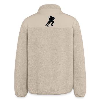 Eishockey Geschenk Kinder Hockey Lustig - Relaxed Fit Unisex Sherpajacke von Stanley/Stella - Beige - Hinten
