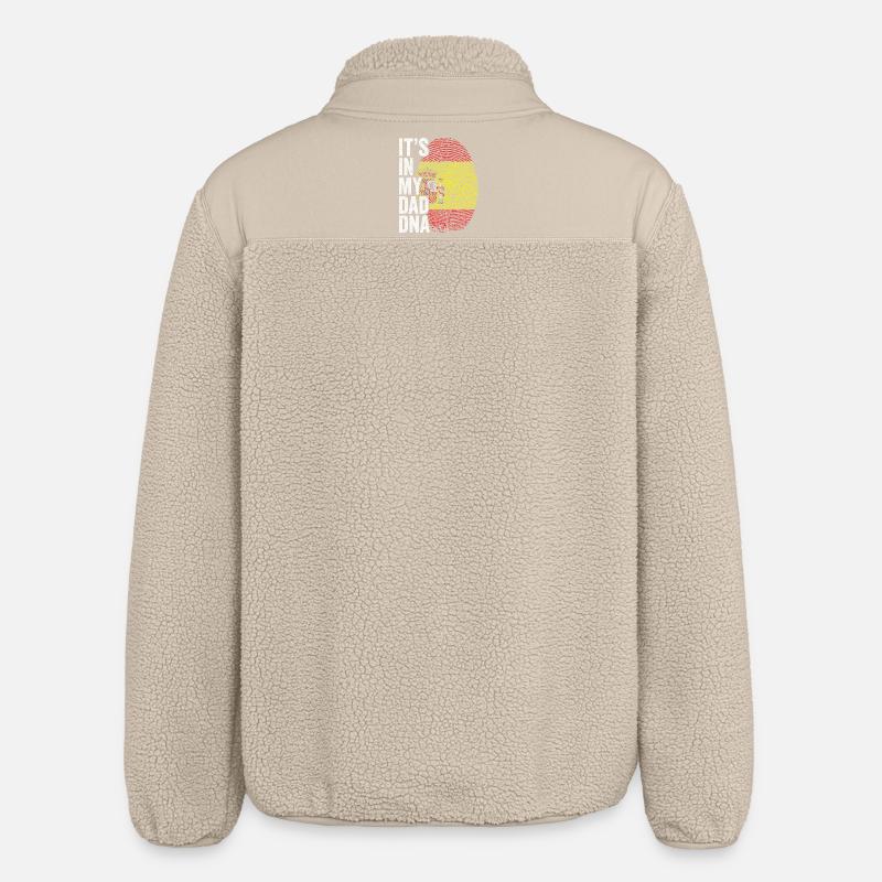 Drapeau Espagne Empreinte Papa Espagnol - Veste sherpa unisexe coupe décontractée Stanley/Stella - beige