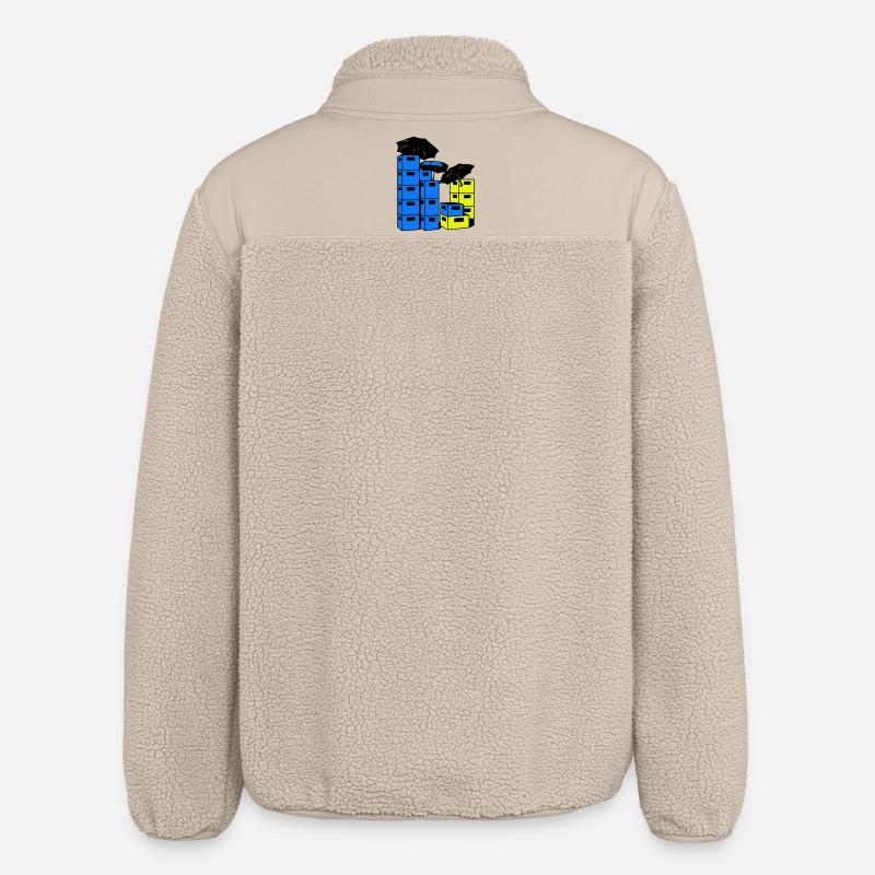 Beer crate art - Relaxed Fit Unisex Sherpa Jacket by Stanley/Stella - beige