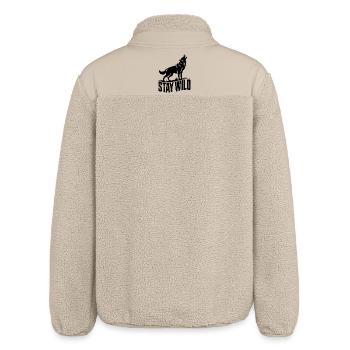 Restez Loup Sauvage - Veste sherpa unisexe coupe décontractée Stanley/Stella - beige - Dos