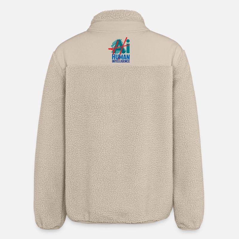 HUMAN INTELLIGENCE #1 - lets' talk - Veste sherpa unisexe coupe décontractée Stanley/Stella - beige
