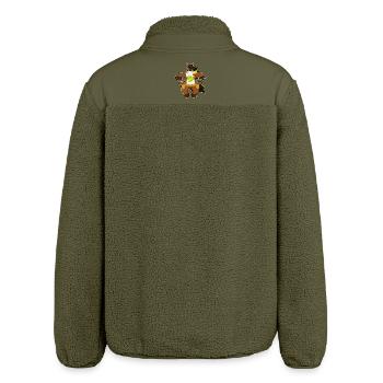 Horse Cowboy Pistol - Relaxed Fit Unisex Sherpa Jacket by Stanley/Stella - khaki - Back