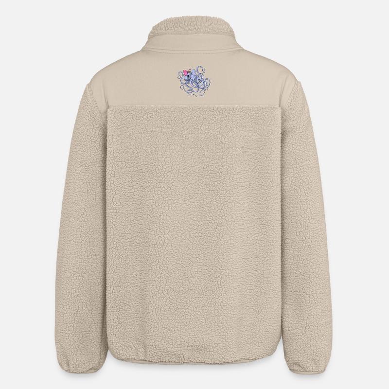 Octopus Loop - Relaxed Fit Unisex Sherpa Jacket by Stanley/Stella - beige