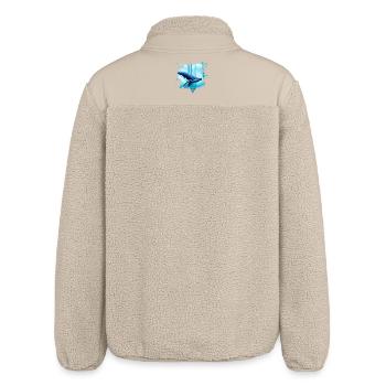 Whale Shark Motive: A Majesty - Relaxed Fit Unisex Sherpa Jacket by Stanley/Stella - beige - Back