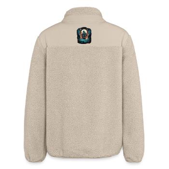 Grosses Segelschiff im Mondschein auf hoher See - Relaxed Fit Unisex Sherpajacke von Stanley/Stella - Beige - Hinten