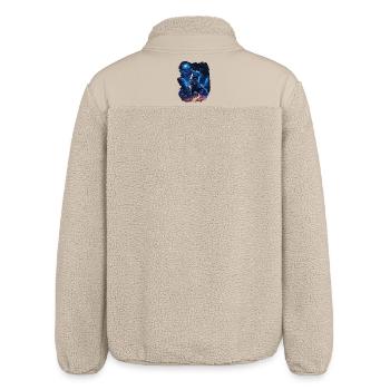 heulender Wolf in mystischer Natur - Relaxed Fit Unisex Sherpajacke von Stanley/Stella - Beige - Hinten
