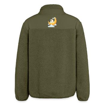 Hamster Mond  - Relaxed Fit Unisex Sherpajacke von Stanley/Stella - Khaki - Hinten