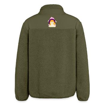 Hamster Clouds - Relaxed Fit Unisex Sherpa Jacket by Stanley/Stella - khaki - Back