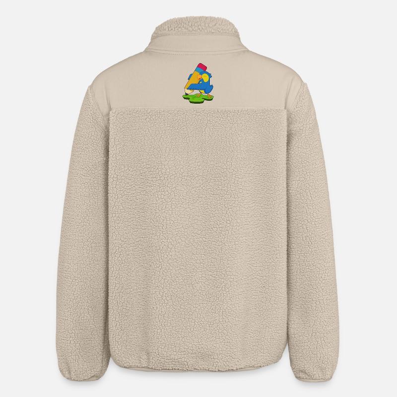 École de crayon Perroquet Pupil - Veste sherpa unisexe coupe décontractée Stanley/Stella - beige