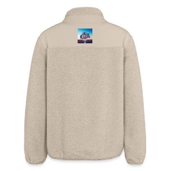 Gravel bike on the road - Relaxed Fit Unisex Sherpa Jacket by Stanley/Stella - beige - Back