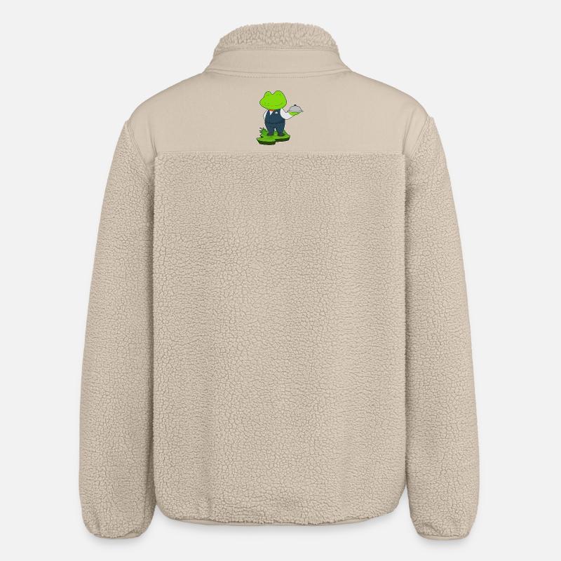 Frosch Kellner Servierplatte - Relaxed Fit Unisex Sherpajacke von Stanley/Stella - Beige
