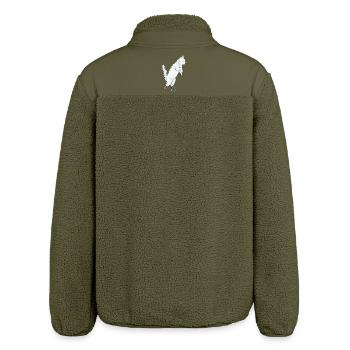 Katze Inline skating Inline skates - Relaxed Fit Unisex Sherpajacke von Stanley/Stella - Khaki - Hinten