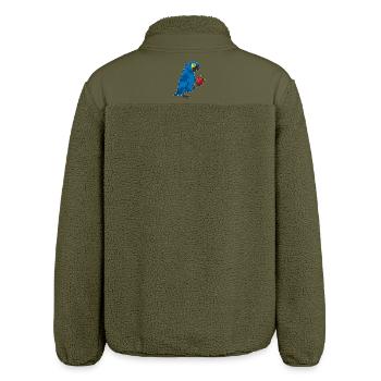 Papagei Erdbeere  - Relaxed Fit Unisex Sherpajacke von Stanley/Stella - Khaki - Hinten