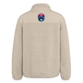 Synthwave Dragon Gaming Fantasy - Veste sherpa unisexe coupe décontractée Stanley/Stella - beige - Dos