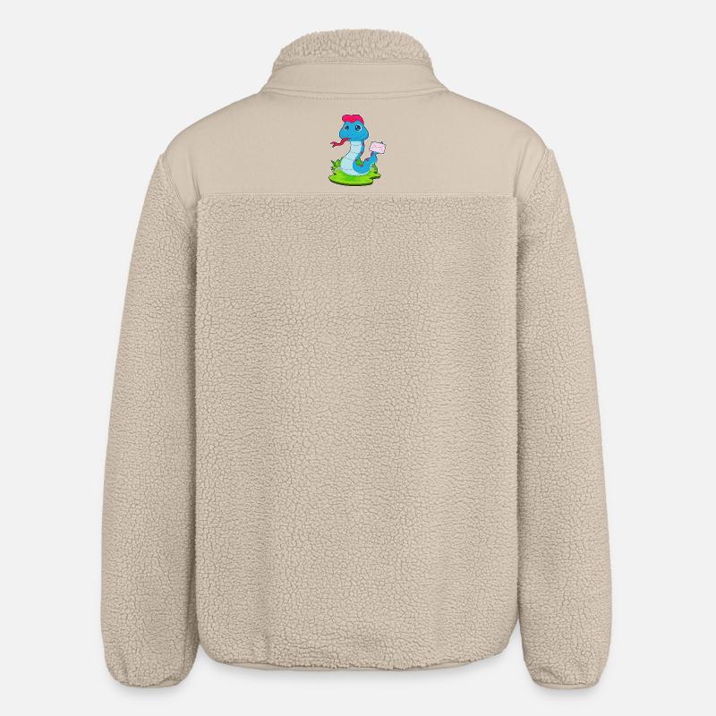 Snake Letter - Relaxed Fit Unisex Sherpa Jacket by Stanley/Stella - beige