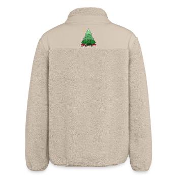 Nacht Sternenhimmel Wald Nadelbaum Tannen - Relaxed Fit Unisex Sherpajacke von Stanley/Stella - Beige - Hinten