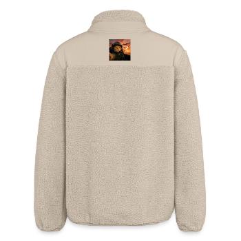 Selfie Squad Katze Lustiger Kampfpilot Meme Katze - Relaxed Fit Unisex Sherpajacke von Stanley/Stella - Beige - Hinten
